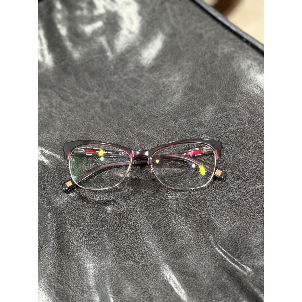 Nine West NW8002 Purple Red Tortoise Shell Eyeglasses Frames Women 52 17 135